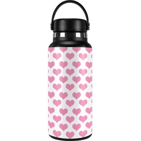 Plush Pink Hearts Hydro Flask 32oz Wide Mouth Skin
